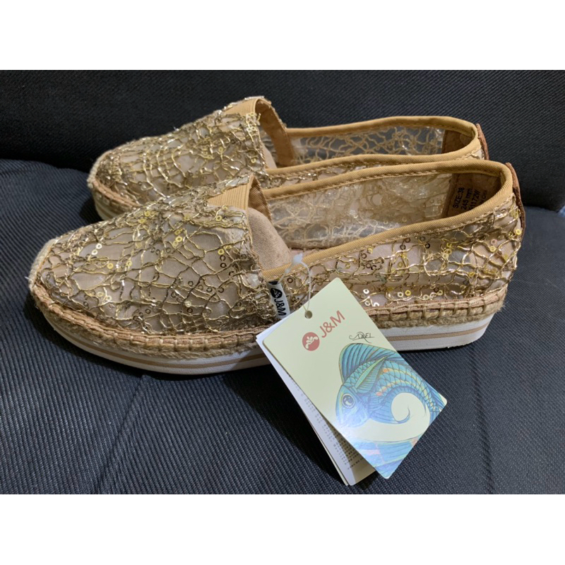 Authentic Joy & Mario Lisa Espadrille Gold US8 | Shopee Philippines