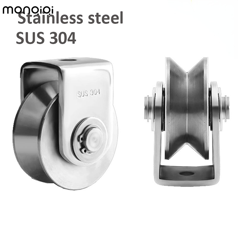 Sliding gate roller wheel V Groove House gate pulley V type stainless ...