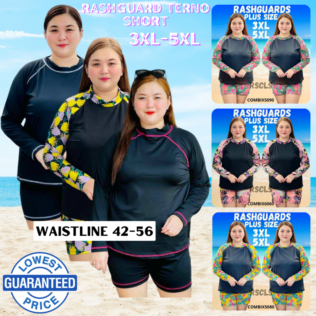 Legit Plus Size Rash guard 3xl-5xl beach outfit sports & outdoors