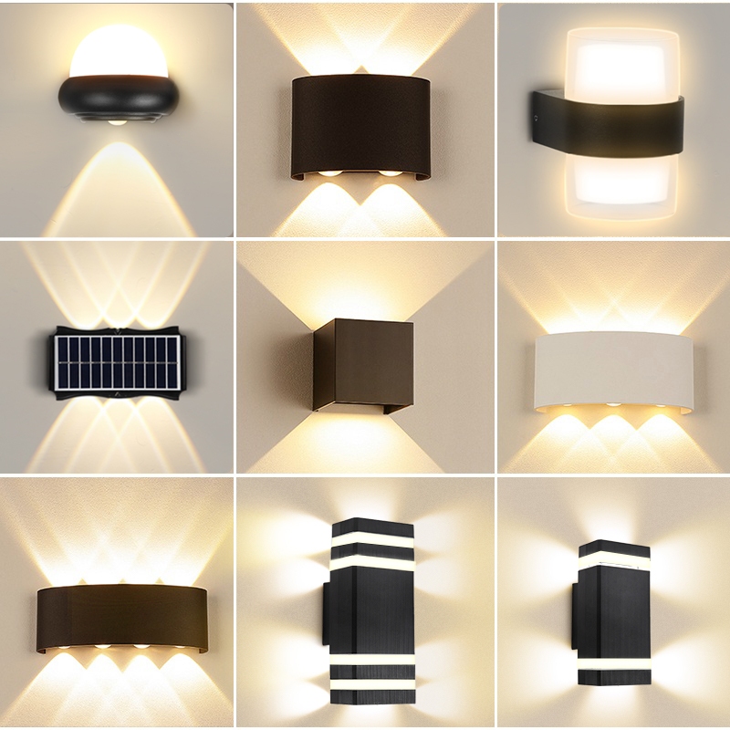 Led Wall Lamp Outdoor Waterproof Wall Light Garden Lighting Indoor Bedroom Aluminium Lights