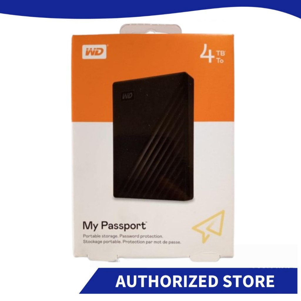 WD Western Digital MyPassport 4TB Portable External Hard Disk Drive 2.5 ...