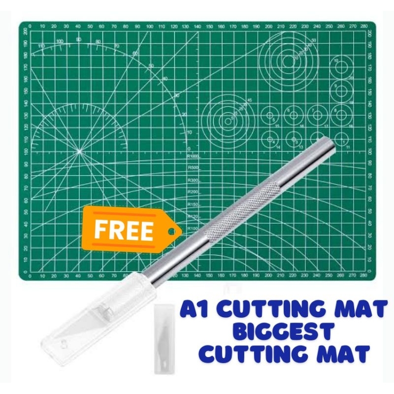 Biggest A1 Cutting Mat FREE hobby knife Self healing Mat Dual Sided