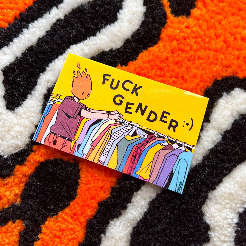 Eff Gender Vinyl Waterproof Sticker | Laptop and Tumbler stickers ...