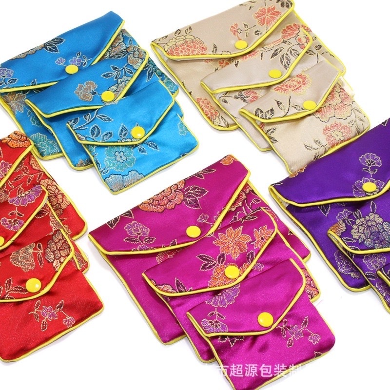 Jewelry Silk Purse Wallet Pouch Gift Chinese Style Brocade Embroidered ...