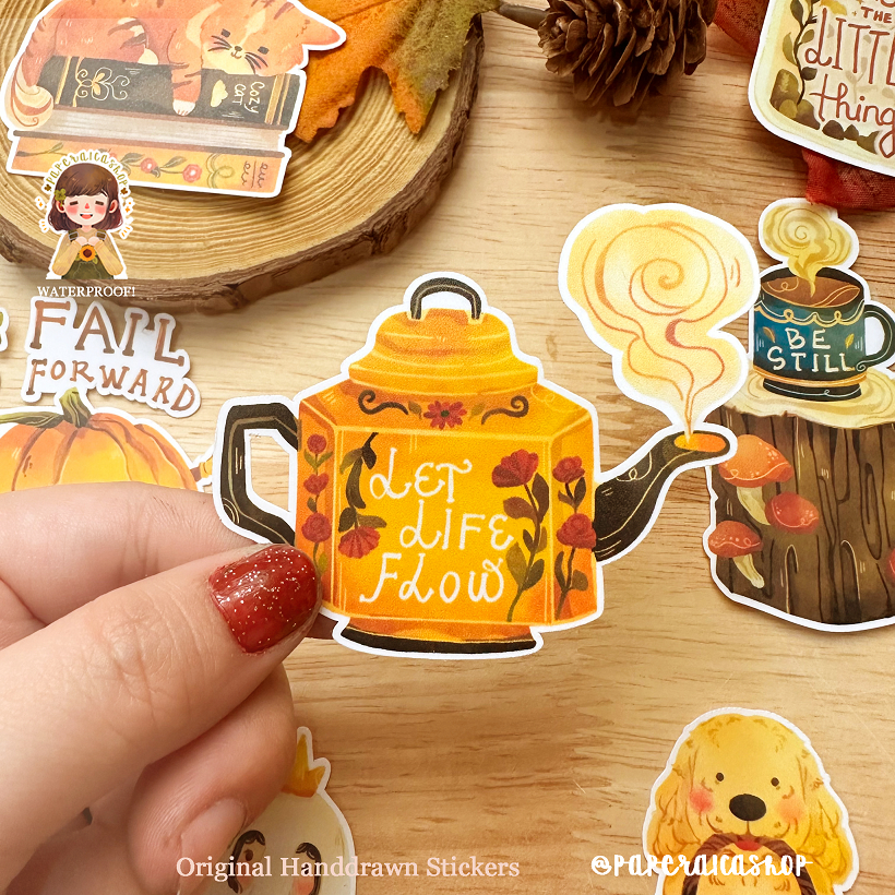 Let Life Flow Waterproof Vinyl Stickers | VS025 | Paperaicashop ...