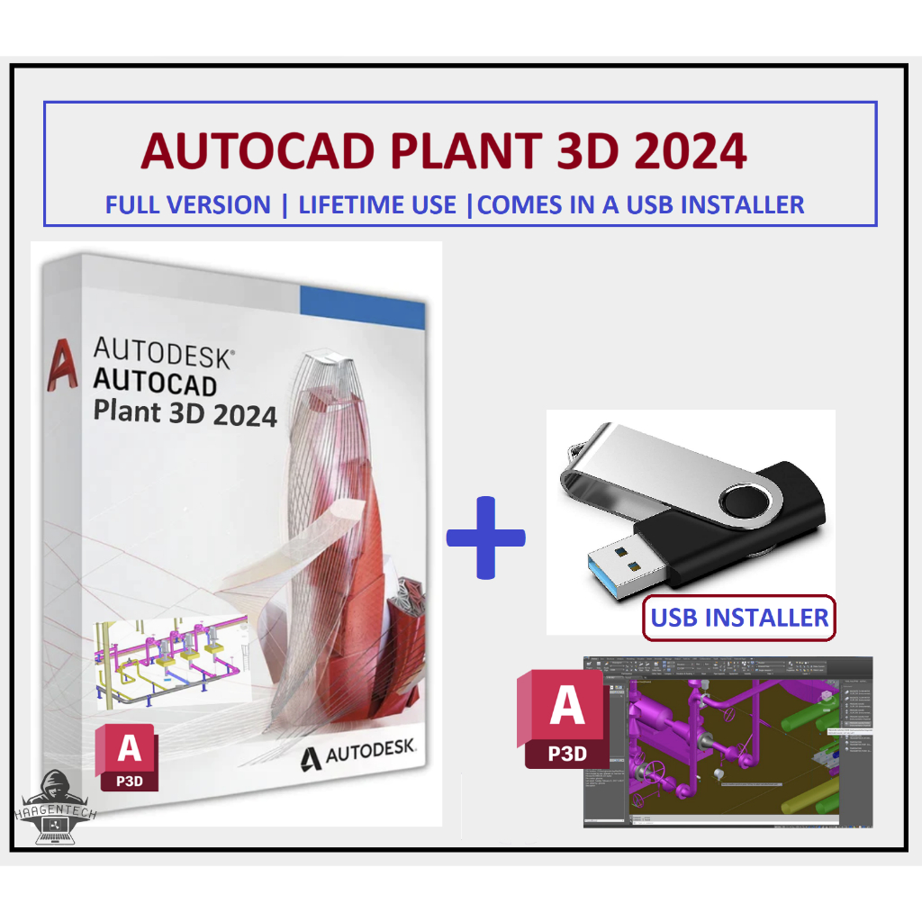AUTOCAD PLANT 3D 2024 FULL VERSION LIFETIME USE NO EXPIRY COMES