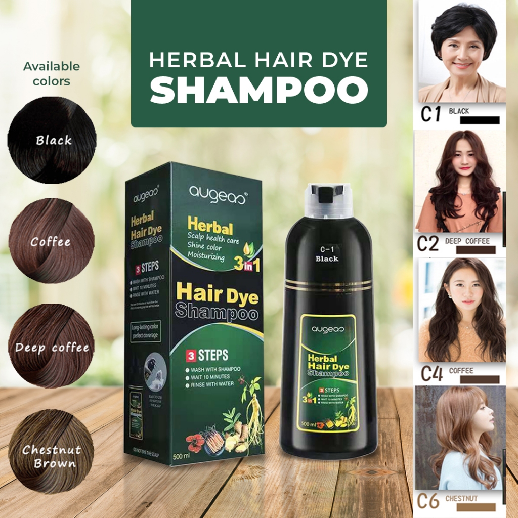 Augeas ORIGINAL Herbal Hair Dye Shampoo Organic Beauty Color For White