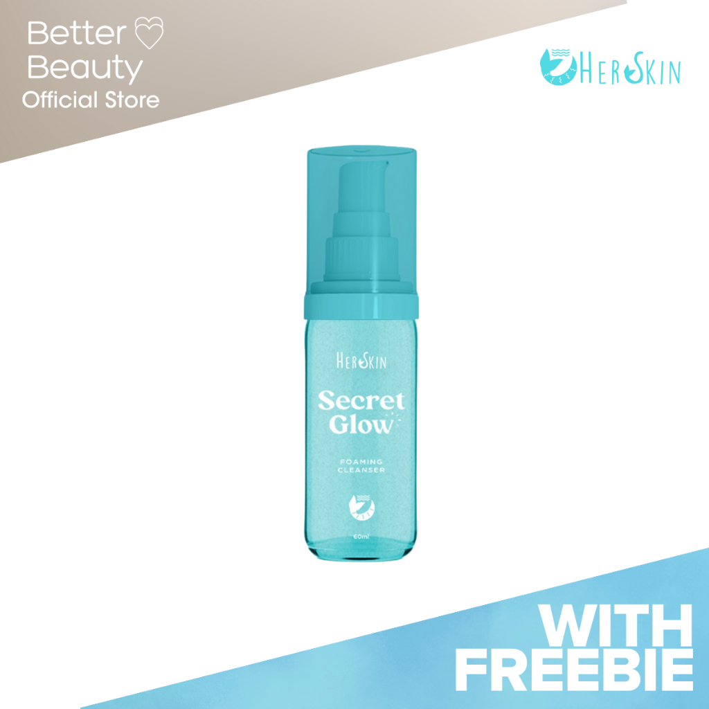 HerSkin Secret Glow Foaming Cleanser 160ml (Her Skin Facial Cleanser) AlphaArbutin Shopee