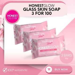 Honest Glow  3 FOR 100 - 80g GLASS SKIN Face & Body SOAP  | HonestGlow