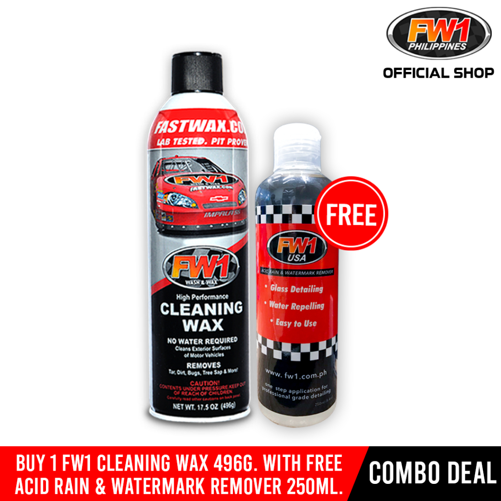 FW1 Fast Wax Carnauba Waterless Wash & Wax Cleaning Polish 17.5oz 2 Pack 1  Micro 