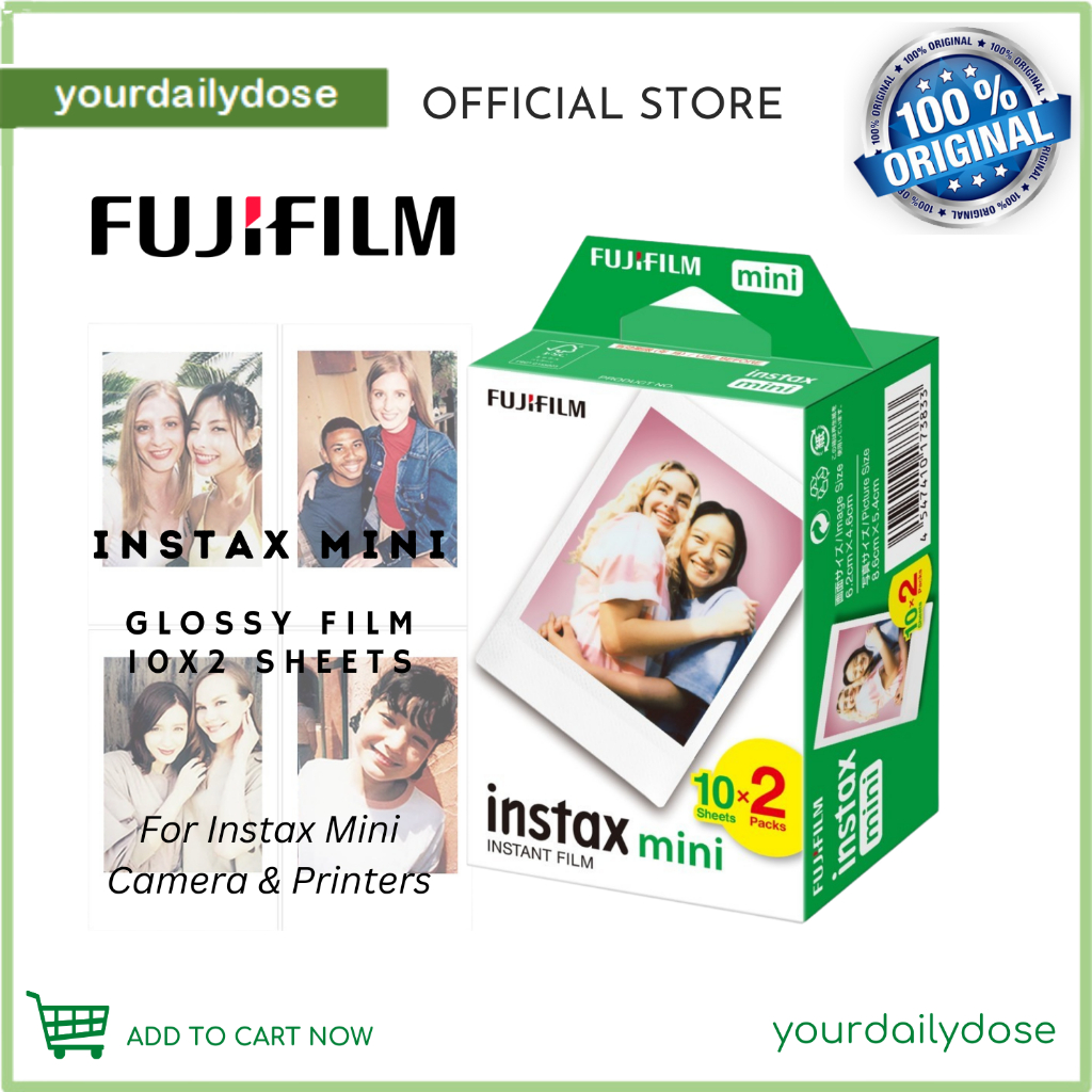 20 Shots Fuji Instax Mini Film Fujifilm Mini 11 9 8 7s & Mini 90, 50, 40