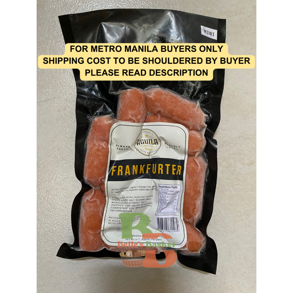 Aguila Mini Frankfurther 250g (for metro manila buyers only / shipping ...