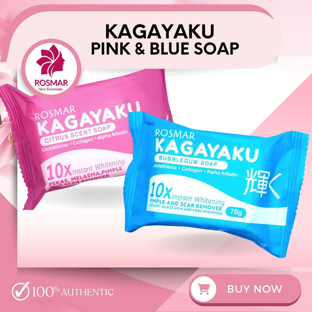 Rosmar 1 BAR Kagayaku Pink and Blue Soap Citrus, Choco Mint Scent