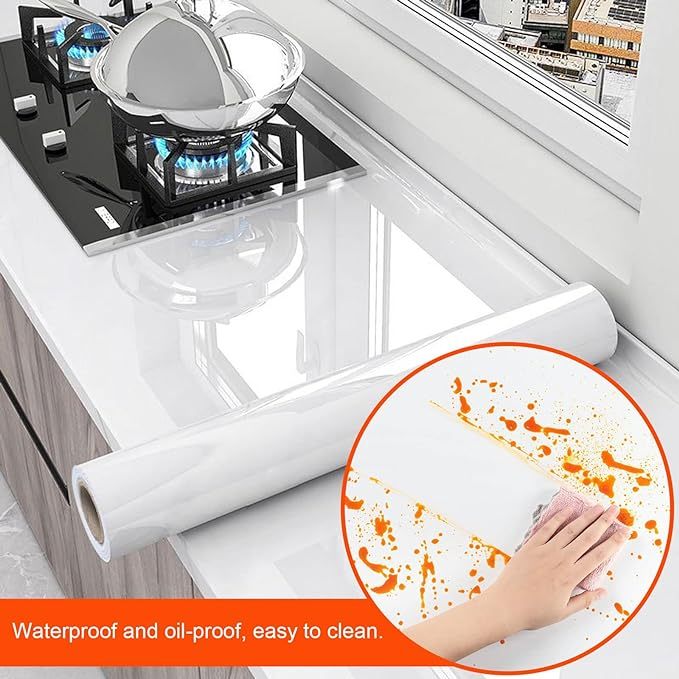 2M Oil Proof Wallpaper For Kitchen Electrostatic Adsorption Transparent ...