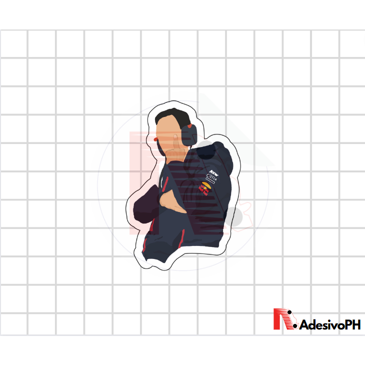 Christian Horner middle finger Sticker - F1 MEMES / MATTE / Waterproof ...