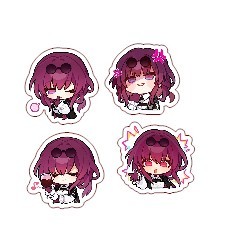 4pc/order Honkai Star Rail Kafka Emoji Waterproof Sticker Matte/Glossy ...