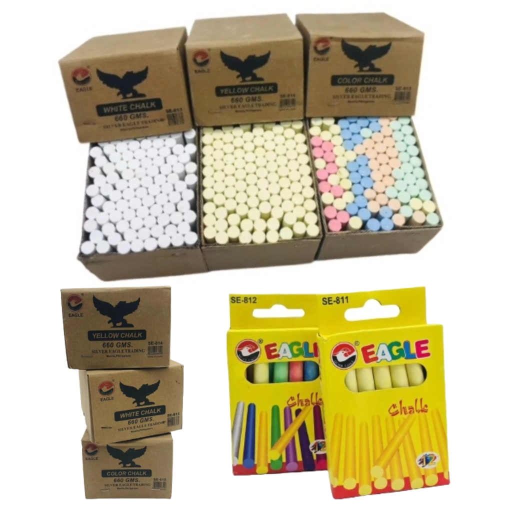 Dustless Blackboard Chalk White Yellow Assorted Colored Chalk Non-Toxic ...