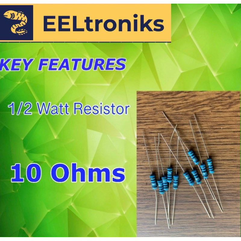 10 ohms Resistor 1/2 watt 1 10pcs/30PHP Shopee Philippines