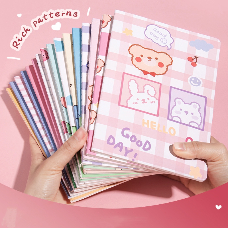A5 Notebook Korean Stationery Student Diary Notebook Soft Copy Cute ...