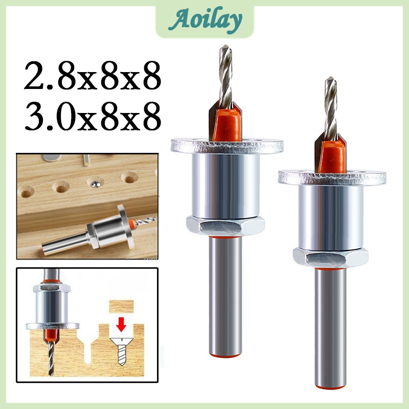Adjustable Countersink Drill Bit Woodworking Router Limiter Chamfer