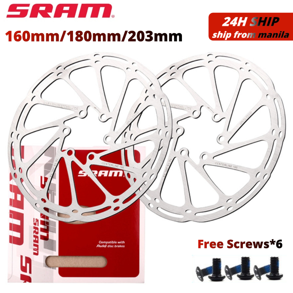 Sram Rotor Mtb Road Bike Rotor Disc Centerline 160180203mm Bicycle Rotors With 6 Bolts 7909