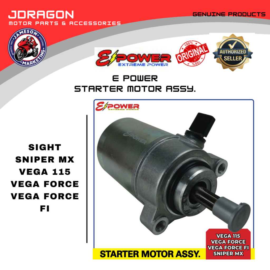 E-POWER STARTER MOTOR (SNIPER MX/VEGA 115/VEGA FORCE/VEGA FORCE FI ...