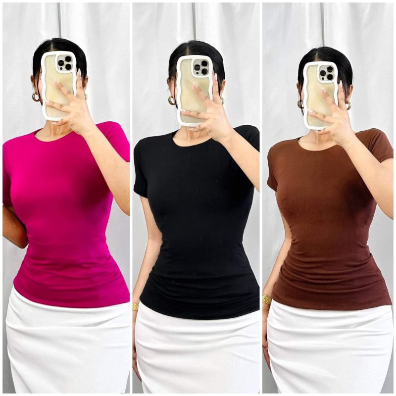 Seamless Full Length Double Lining Top Smooth Fabric ootd | Shopee ...