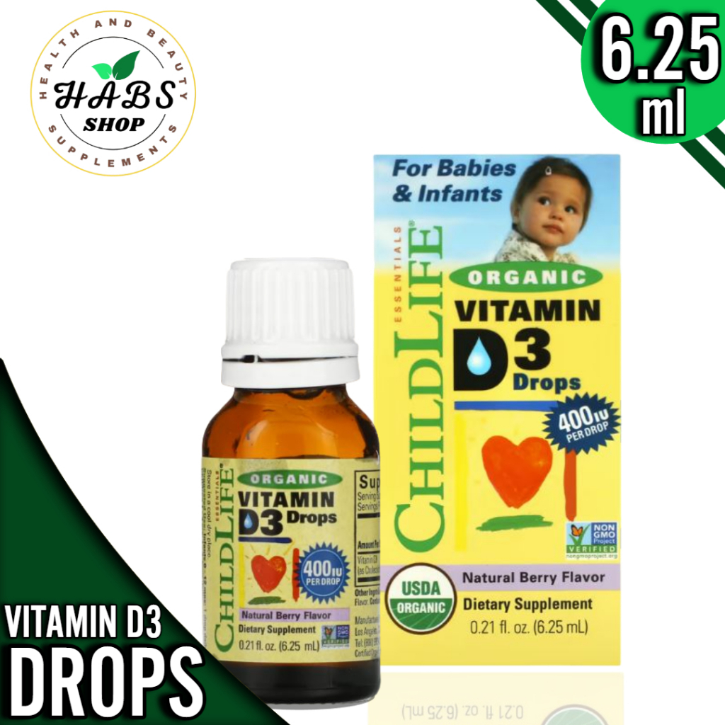 ChildLife Essentials, Organic Vitamin D3 Drops, Natural Berry, 400 IU