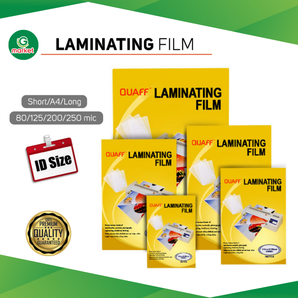 Short | A4 | Long QUAFF Laminating Film Hot Lamination Process (100sheets）  | Shopee Philippines