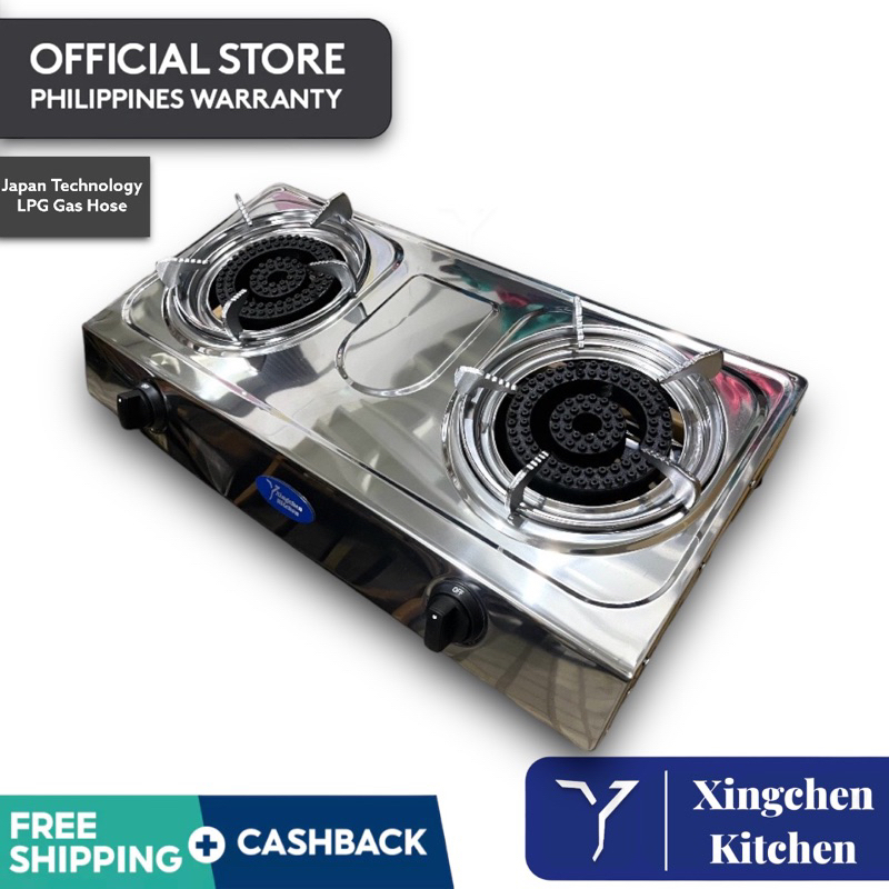 BG01 Heavy Duty LPG Stove Automatic Ignition Gas WOK Stove Double