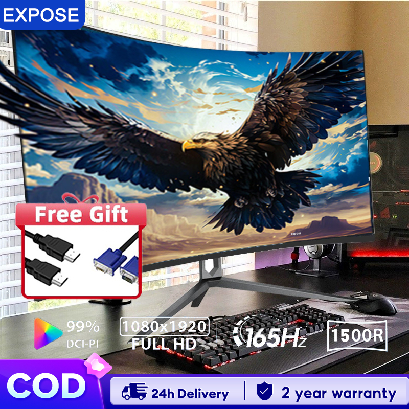 Expose Monitor 24 inch curved 75Hz/165Hz desktop ips computer monitors ...