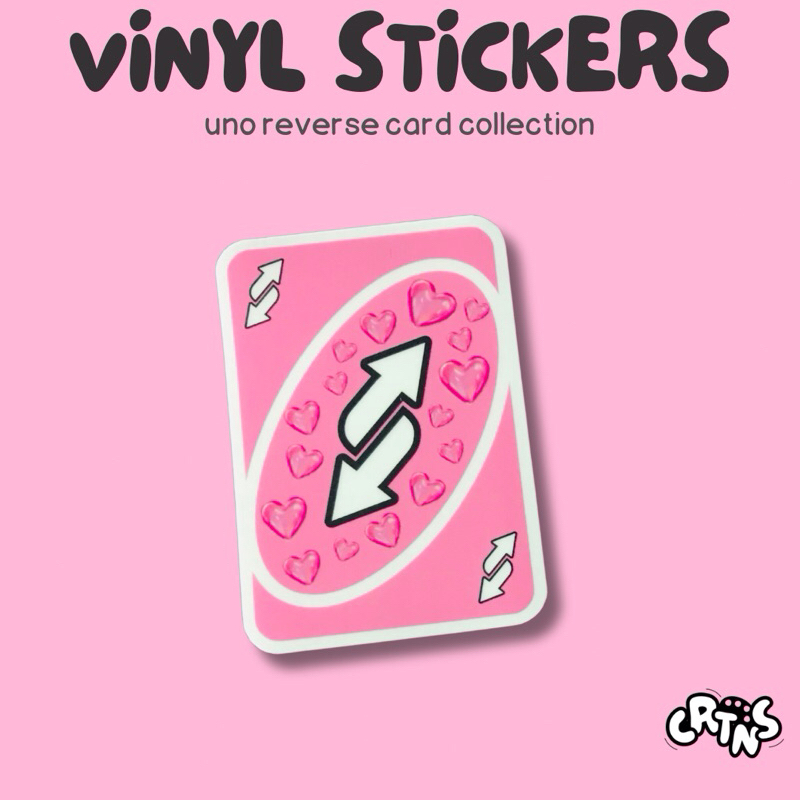 Uno Reverse Card Heart Stickers - Vinyl Waterproof Sticker | Shopee ...