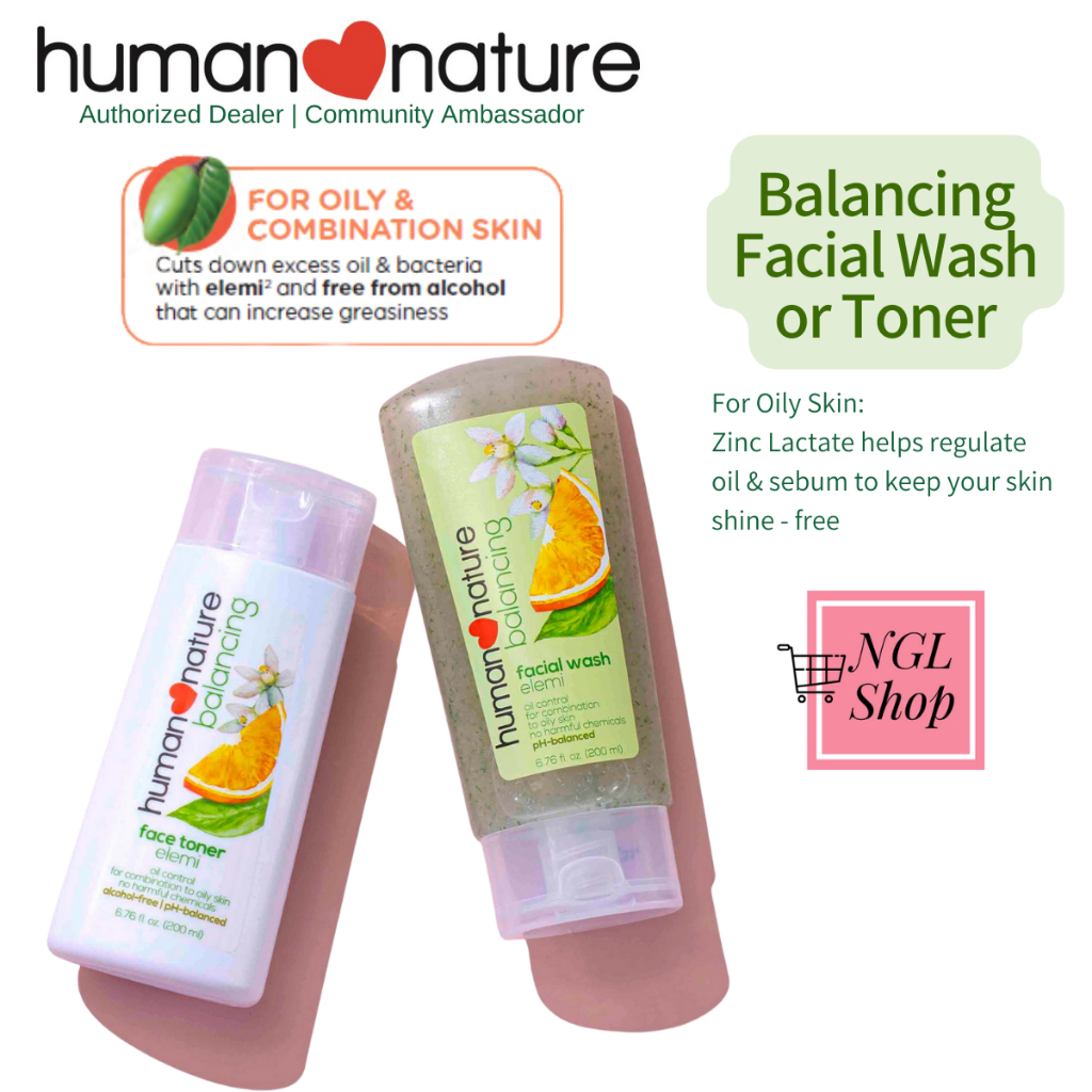 Human Nature Balancing Elemi Facial Wash / Face Toner for Oily and