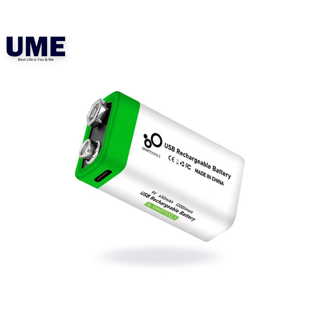 9V 650mAh 1200 times Liion TypeC Rechargeable Batteries 9 Volt USB