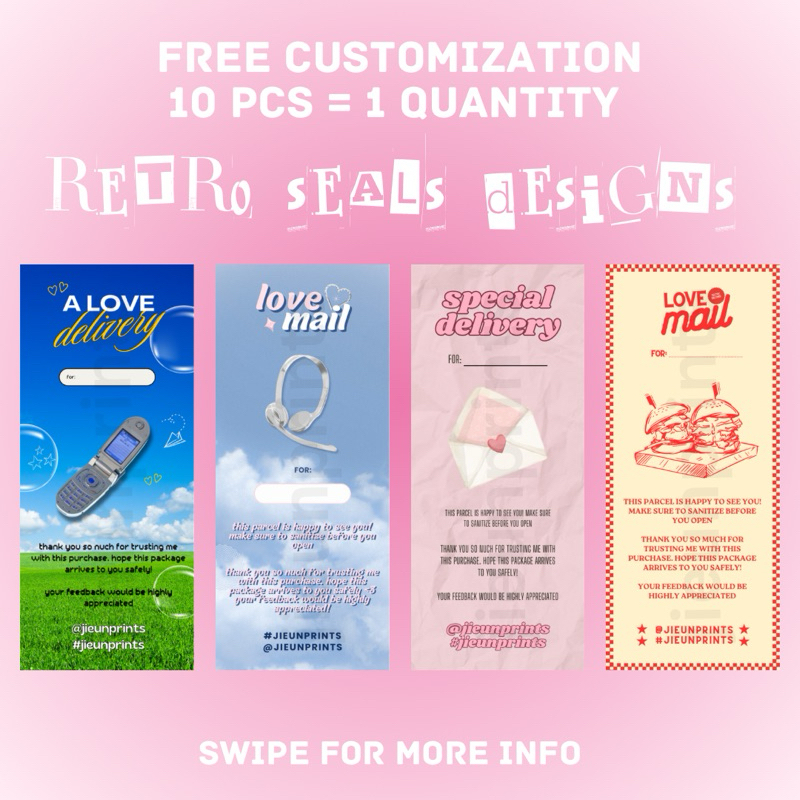 SEAL MAIL STICKERS | RETRO THEME DESIGN | Shopee Philippines