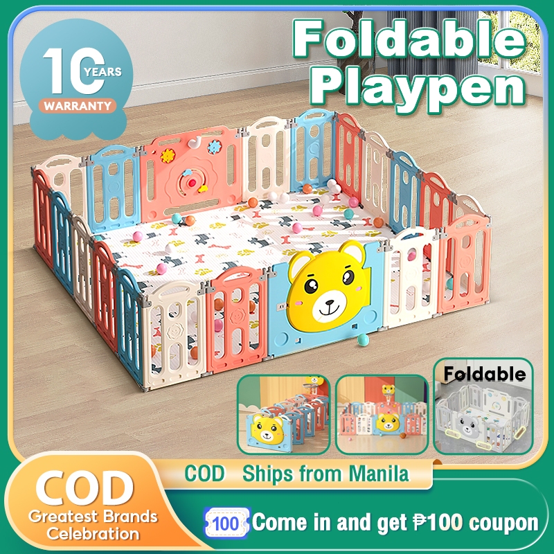 【Free Shipping】Big Foldable Playpen for Baby Folding Playpen Infant