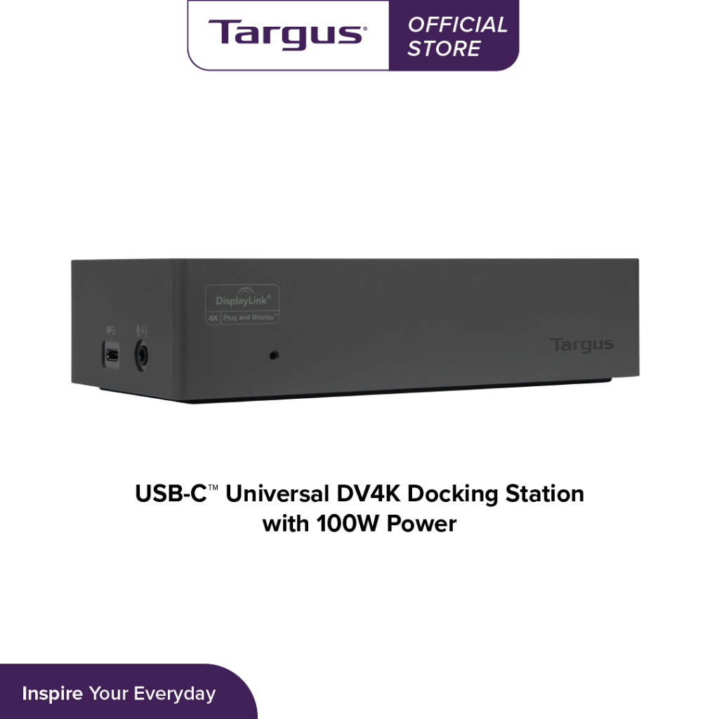 Targus DOCK190 USB-C Universal DV4K Docking Station with 100W Power ...