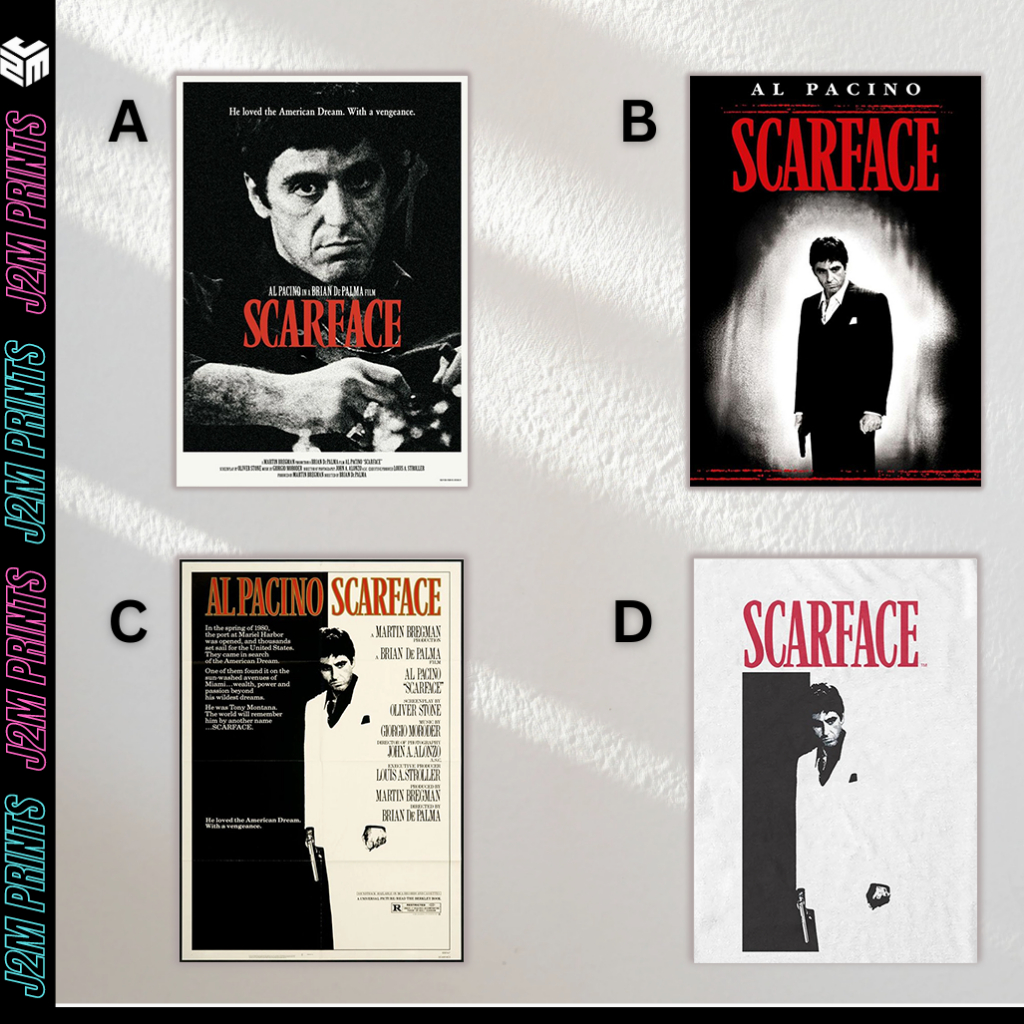 CLASSIC MOVIE AL PACINO SCARFACE A4 A3 VINTAGE POSTER | Shopee Philippines