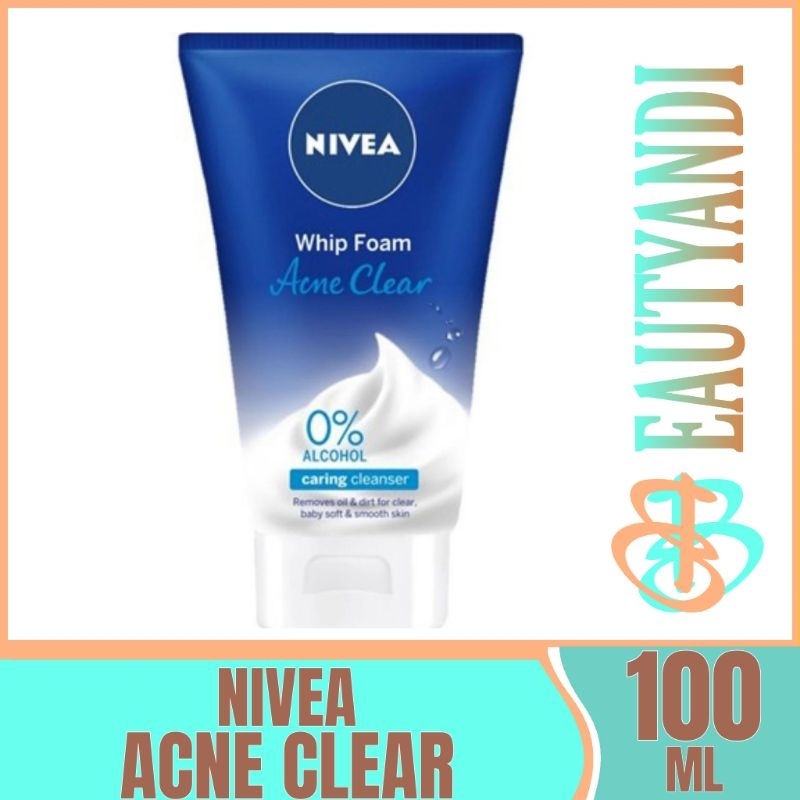 NIVEA Whip Foam Acne Clear Facial wash for Acne 100ml Shopee