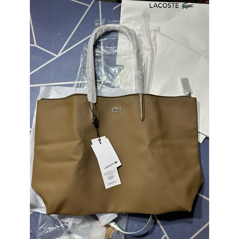 Lacoste concept clearance zip tote bag