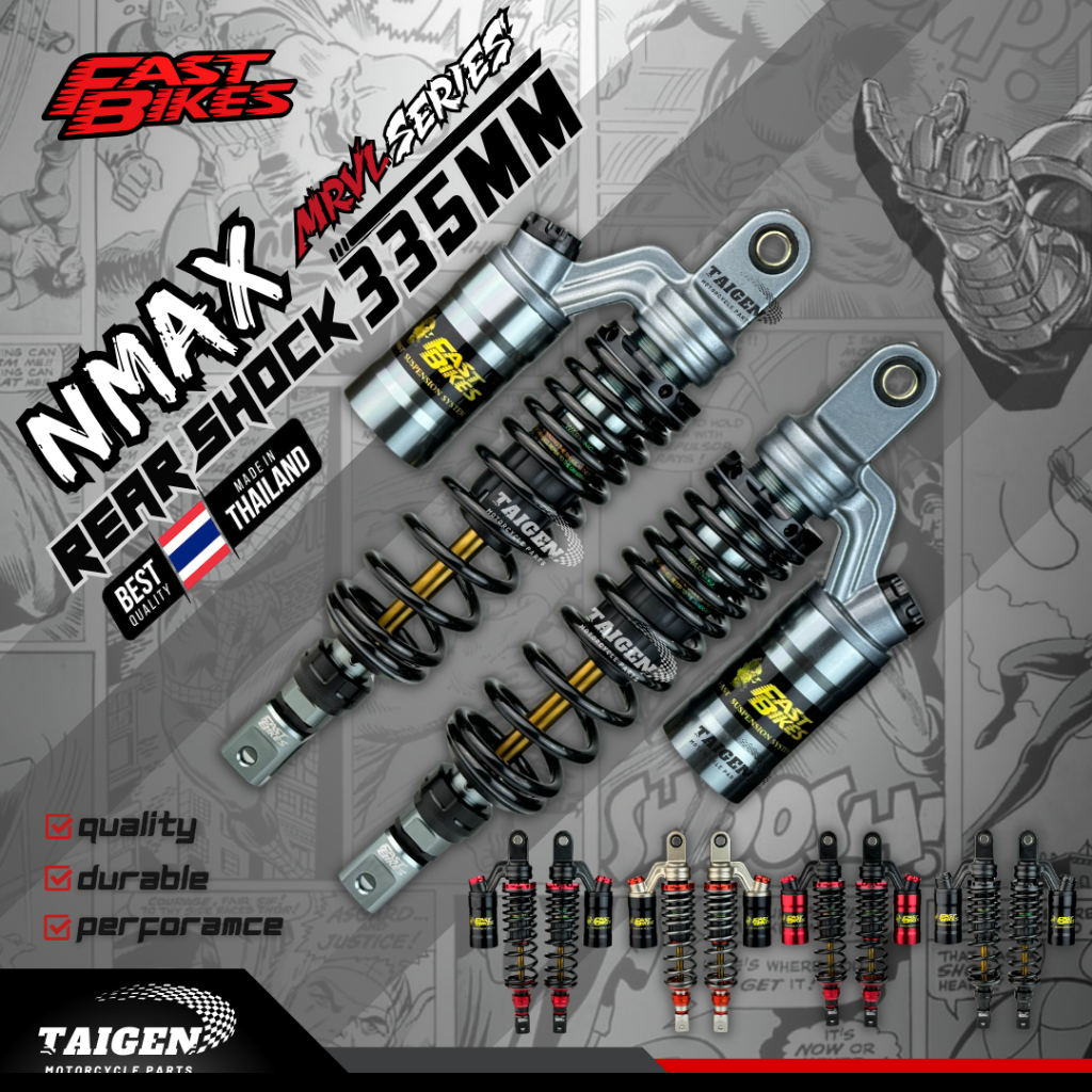 8998 FASTBIKES Mrvl Series 335mm Nmax Aerox Motorcycle Rear Shock ...