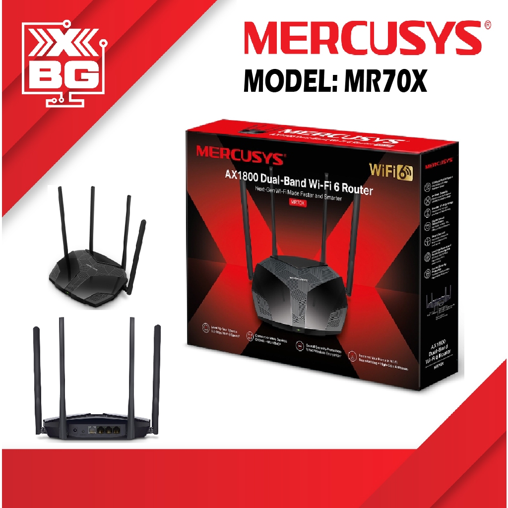 MERCUSYS MR70X AX1800 Dual-Band WiFi 6 Router | Shopee Philippines