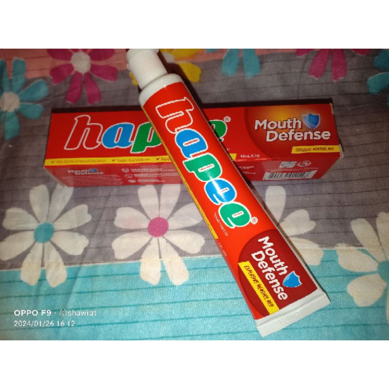 Super Sale! 40% off Hapee Toothpaste Menthol Red 50ml | Shopee Philippines