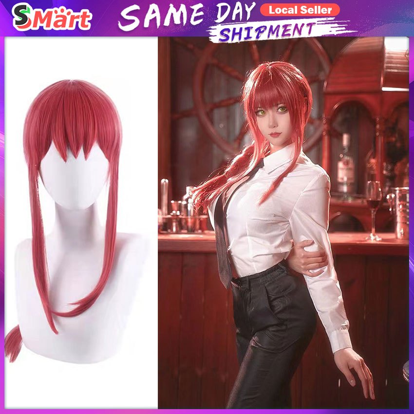 Makima Wigs Anime Chainsaw Man Cosplay Long Braided Straight Synthetic ...