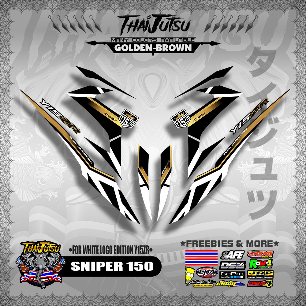 SNIPER 150 DECALS ( WHITE EDITION Y15ZR )【ThaijutsuStickers】 | Shopee ...