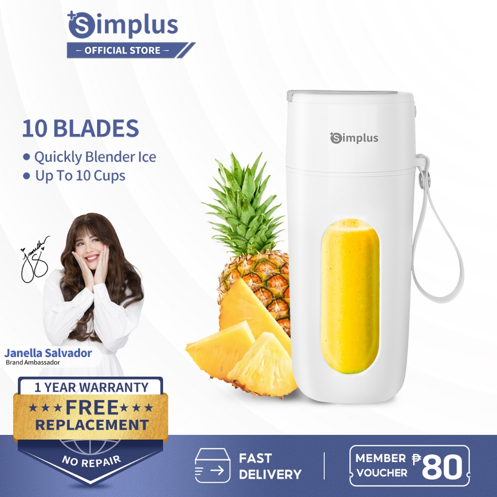 Simplus Juicer Blender for Shakes and Smoothies TypeC Charge 400ml