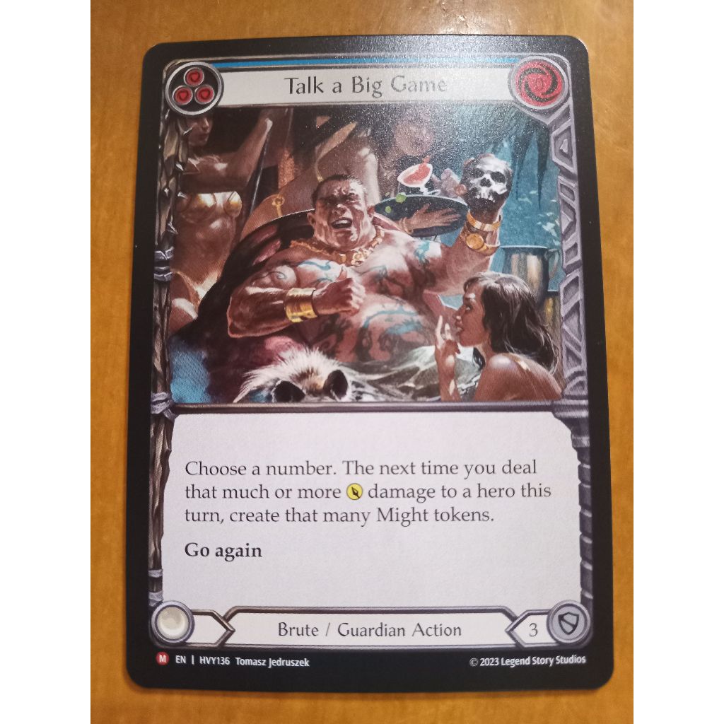 FAB Talk a Big Game Majestic M RF Heavy Hitters Flesh and Blood TCG HVY |  Shopee Philippines