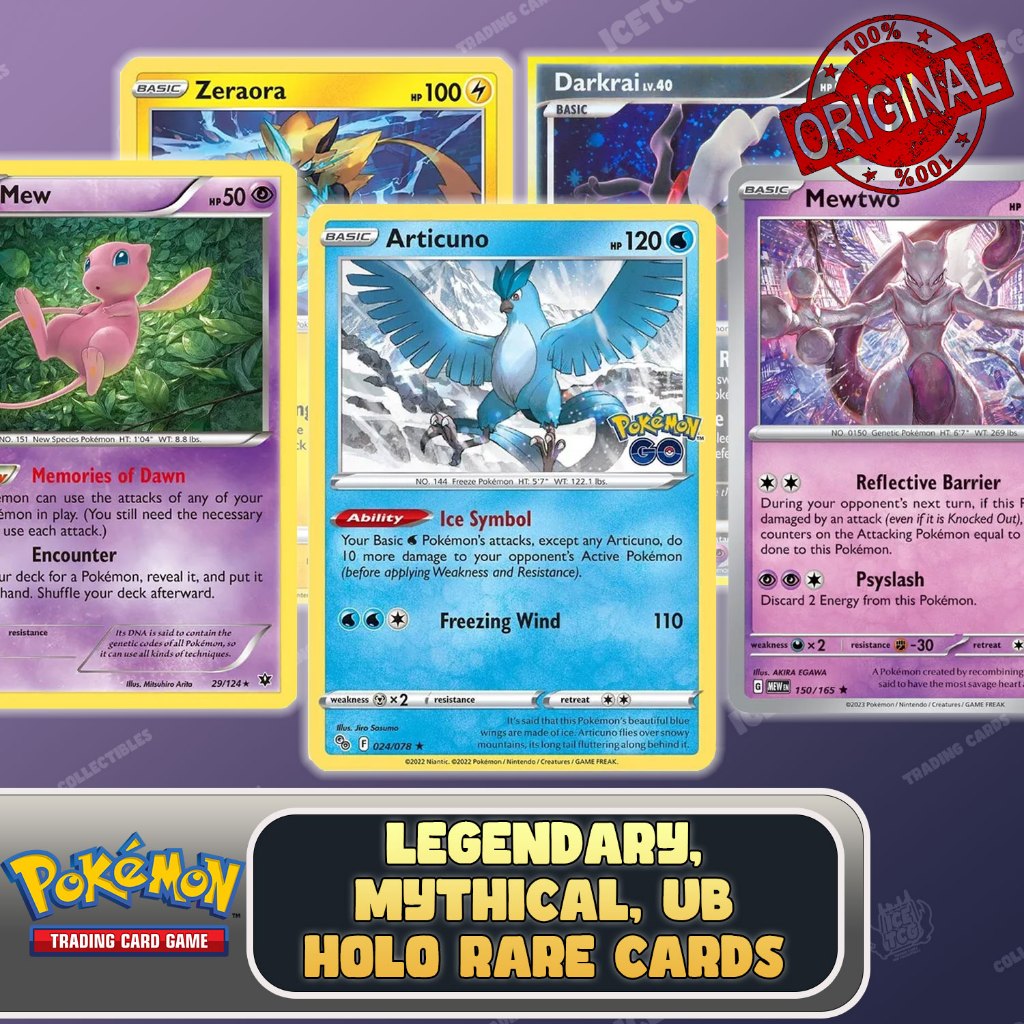 Random Legendary, Mythical & Ultra Beast Holo Rare Pokemon Trading Card  Singles (Up to Mega Dream) | Shopee Philippines