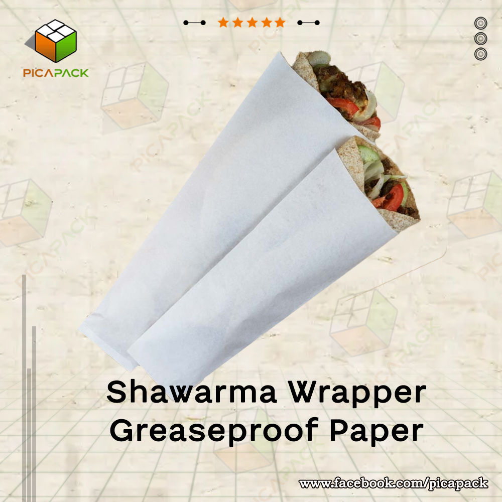(500pcs WHOLESALE) Shawarma Wrapper PLAIN Pouch Biodegradable Cone ...