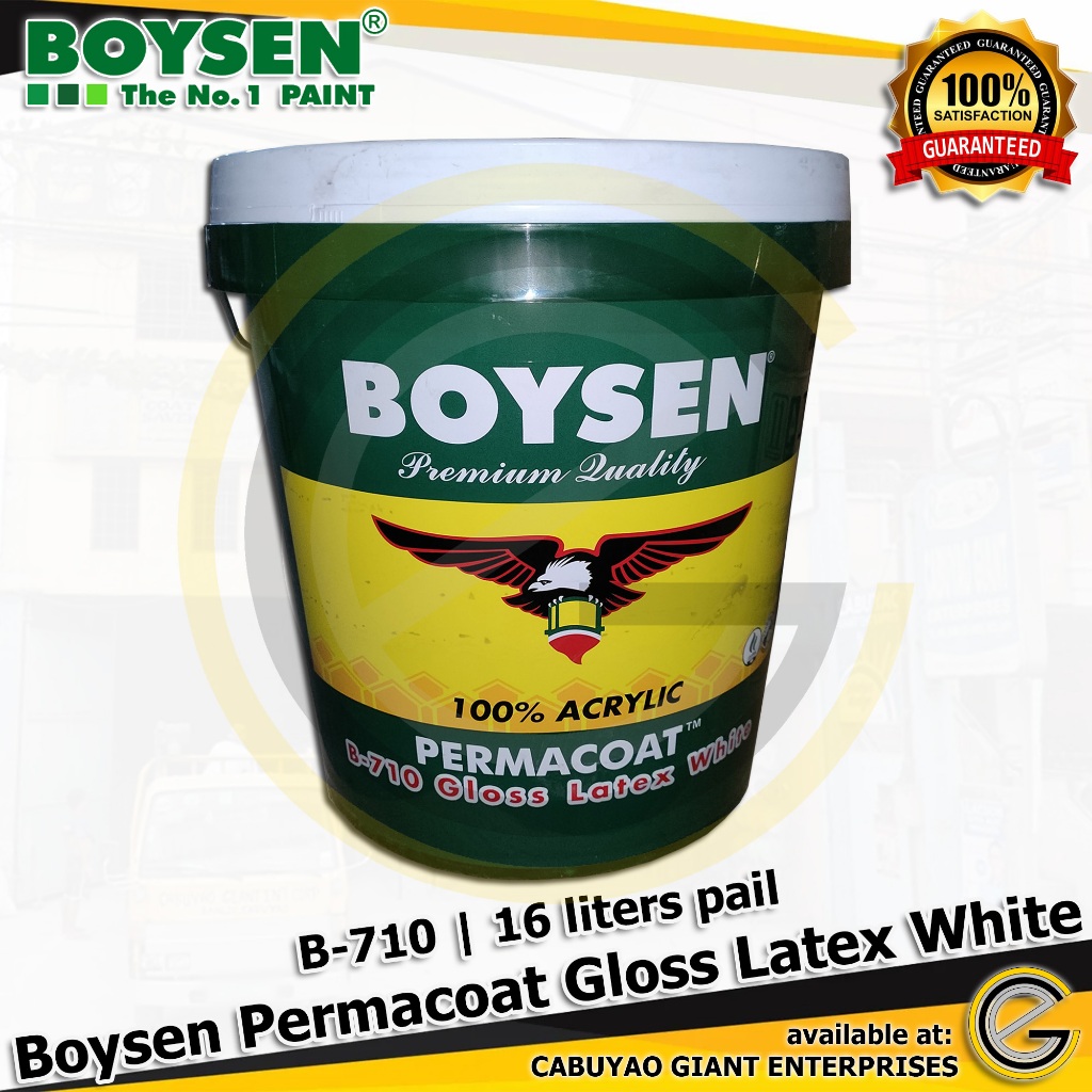 Boysen Premium Quality Permacoat Gloss Latex White B-710 16 liters ...